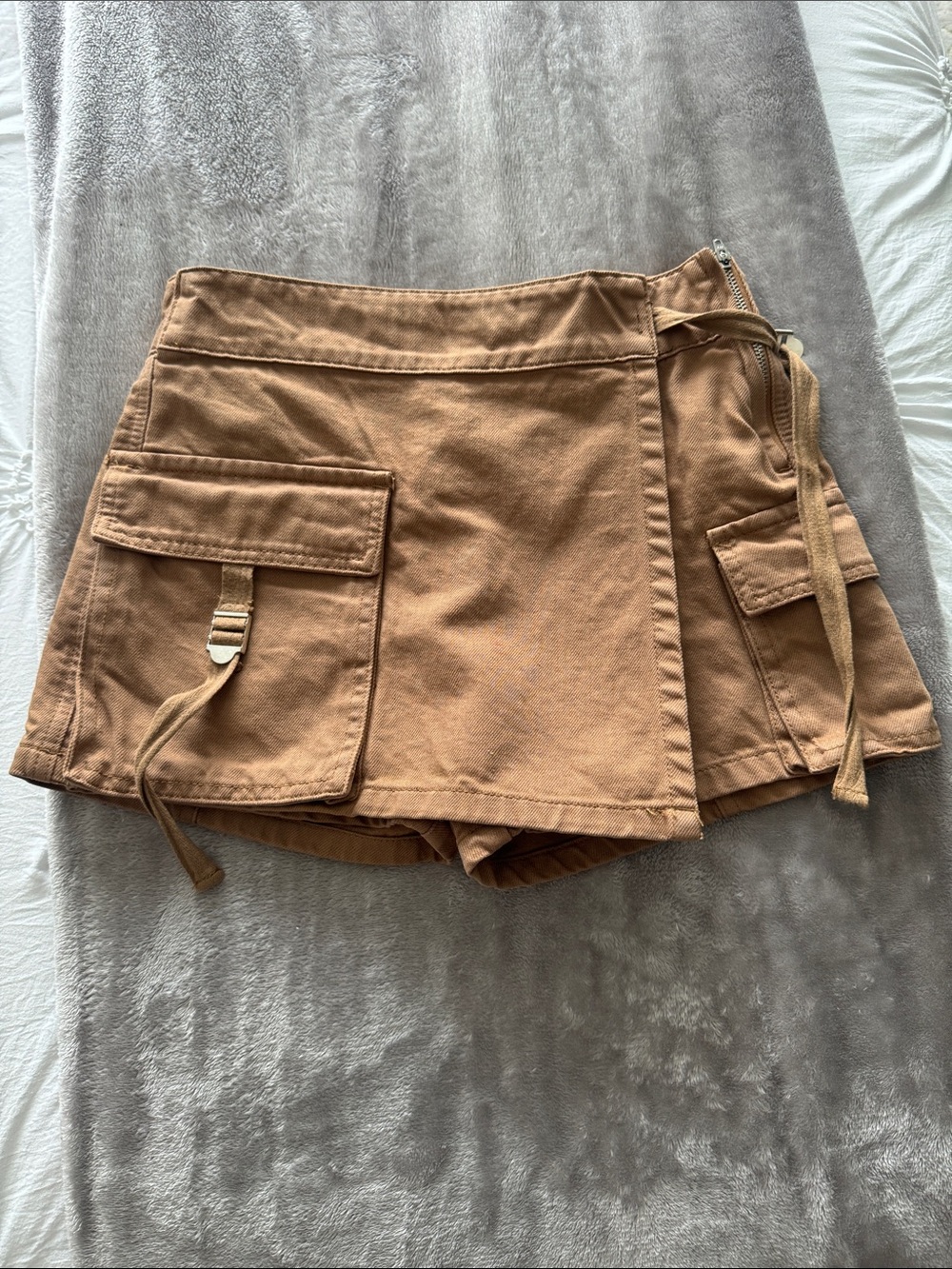 Blank NYC Tan Cargo Skort with Side Tie